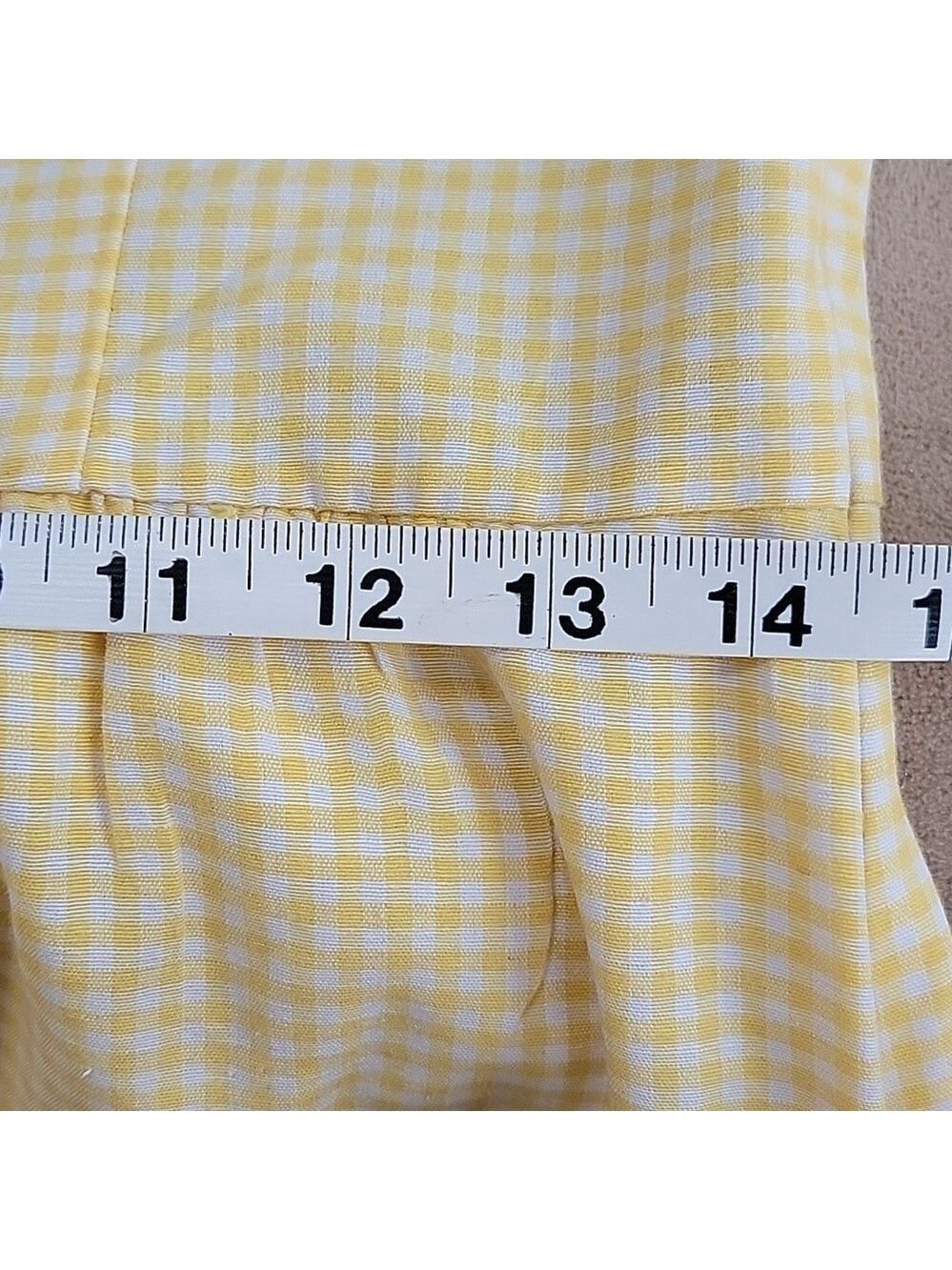 Altar'd State Yellow Gingham One Shoulder Dress Size Medium EUC - Picture 8 of 10